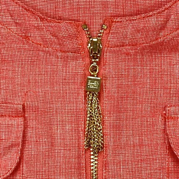 ELLEN Tracy Linen Tops Womens M Coral Summer Comfortable Beachy Casual Blouse - Picture 6 of 16